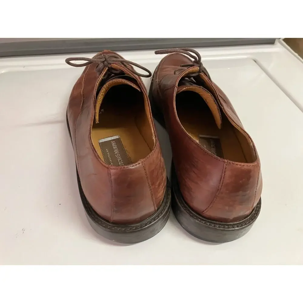 JOHNSTON & MURPHY Passport Brown Leather Dress Shoes Italy Size‎ 10.5 M